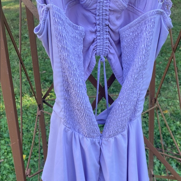 Lavender Ruffled Romper - Picture 4 of 7